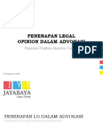 Materi LO - Sekolah Advokasi Legal Opinion by SMHI Unair
