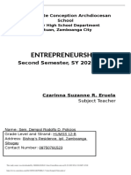 Entrepreneurship: Second Semester, SY 2020 - 2021