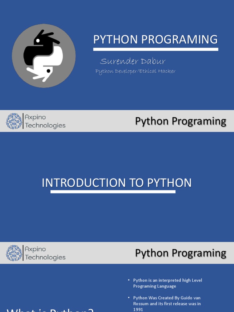 Python Training PDF | PDF