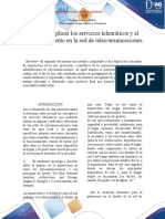 Servicios telemáticos IoT diseño red telecomunicaciones