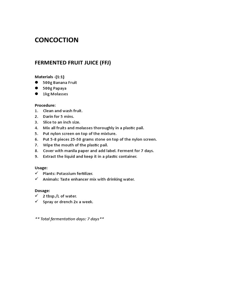 Concoction | PDF