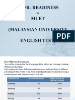 Cefr-Readiness Muet (Malaysian University English Test)
