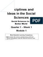 DISS_Q1_Mod1_Social Sciences to a Better World