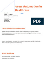 Robotic Process Automation in Healthcare