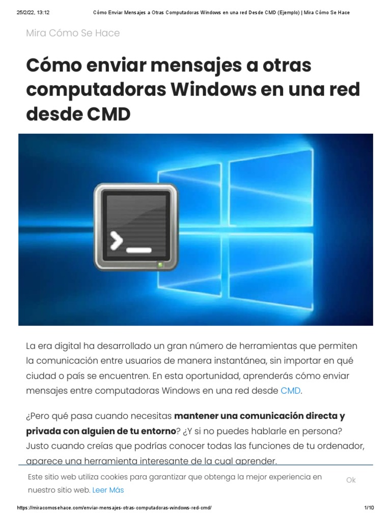 Enviar Mensajes por CMD en Windows | PDF | Microsoft Windows | Usuario ...