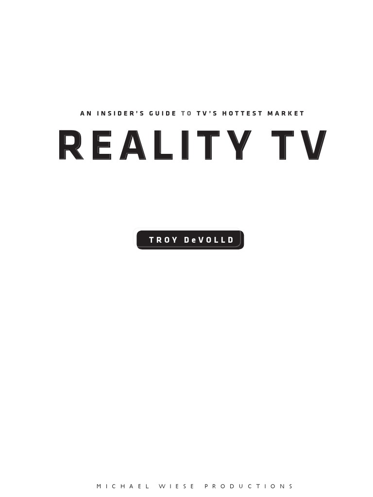 Reality TV Sample  PDF