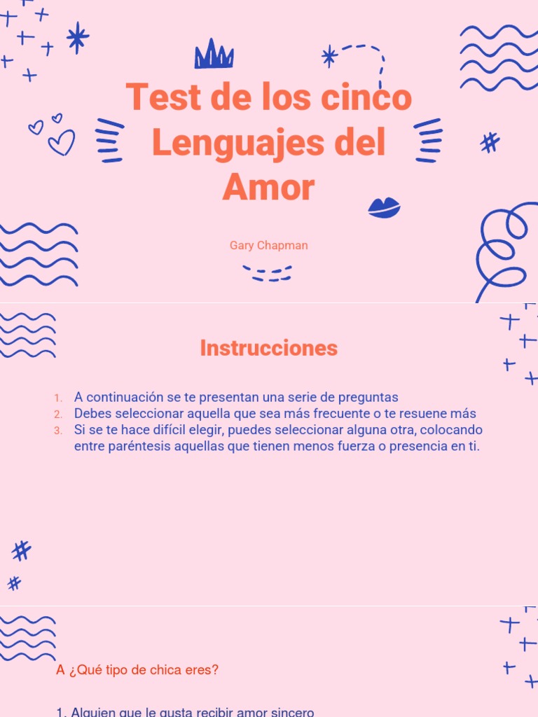 Test de Los 5 Lenguajes Del Amor | PDF | Amor