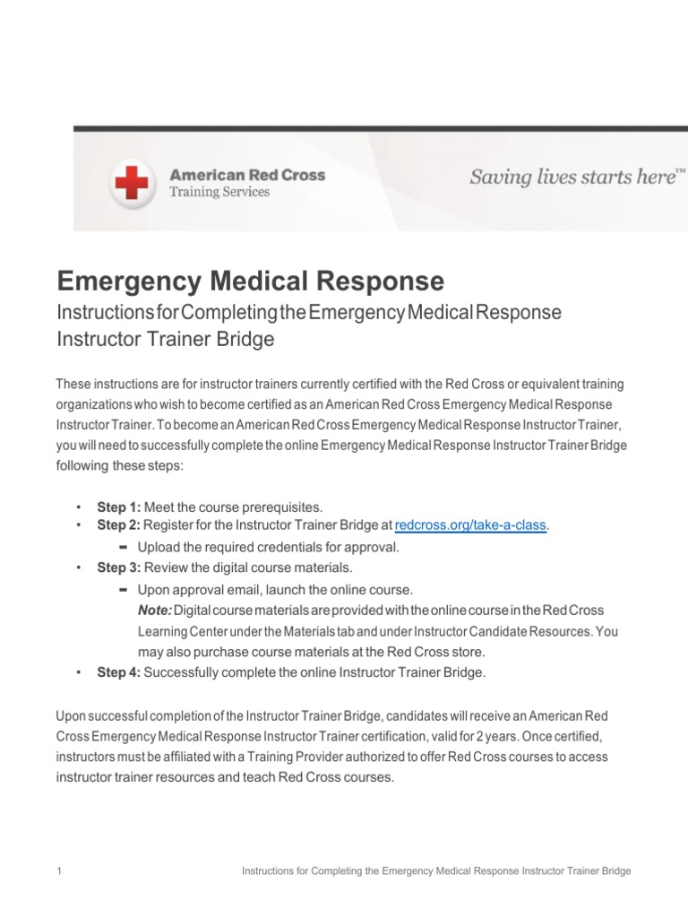 Red Cross Instructor Trainer Guide | PDF | Emergency Medical Technician ...
