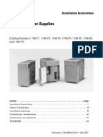 SLC 500™ Power Supplies: (Catalog Numbers 1746-P1, 1746-P2, 1746-P3, 1746-P4, 1746-P5, 1746-P6, and 1746-P7)