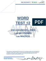 Word Test 12 - Encabezados, Secciones y Macros
