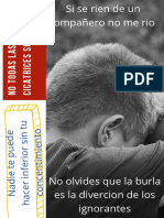 Rojo Contra El Bullying Escuela Póster