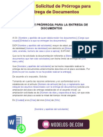 Modelo de Solicitud de Prórroga para La Entrega de Documentos