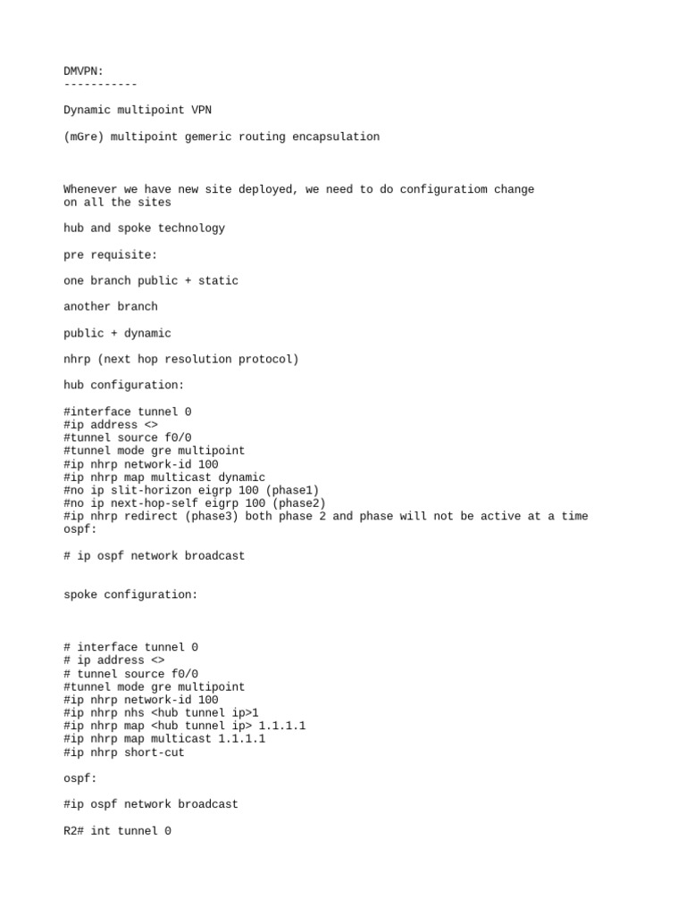 DMVPN Configuration Guide | PDF | Teaching Methods & Materials ...