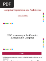 Computer Organization and Architecture: CLSC & Risc