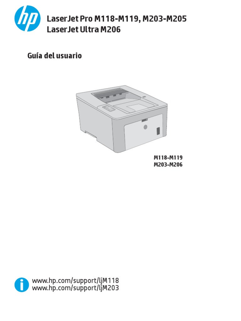 HP Laserjet Pro M203DW PDF Impresora Microsoft Windows