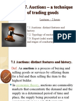 Topic 7. Auctions - A Technique of Trading Goods