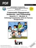 Community Engagement, Solidarity, and Citizenship: Quarter 3 - Module 2