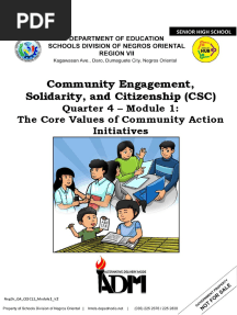Community Engagement, Solidarity, and Citizenship (CSC)