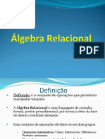 Definição de operações da Álgebra Relacional