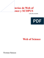 Criterios de Web of Science y SCOPUS