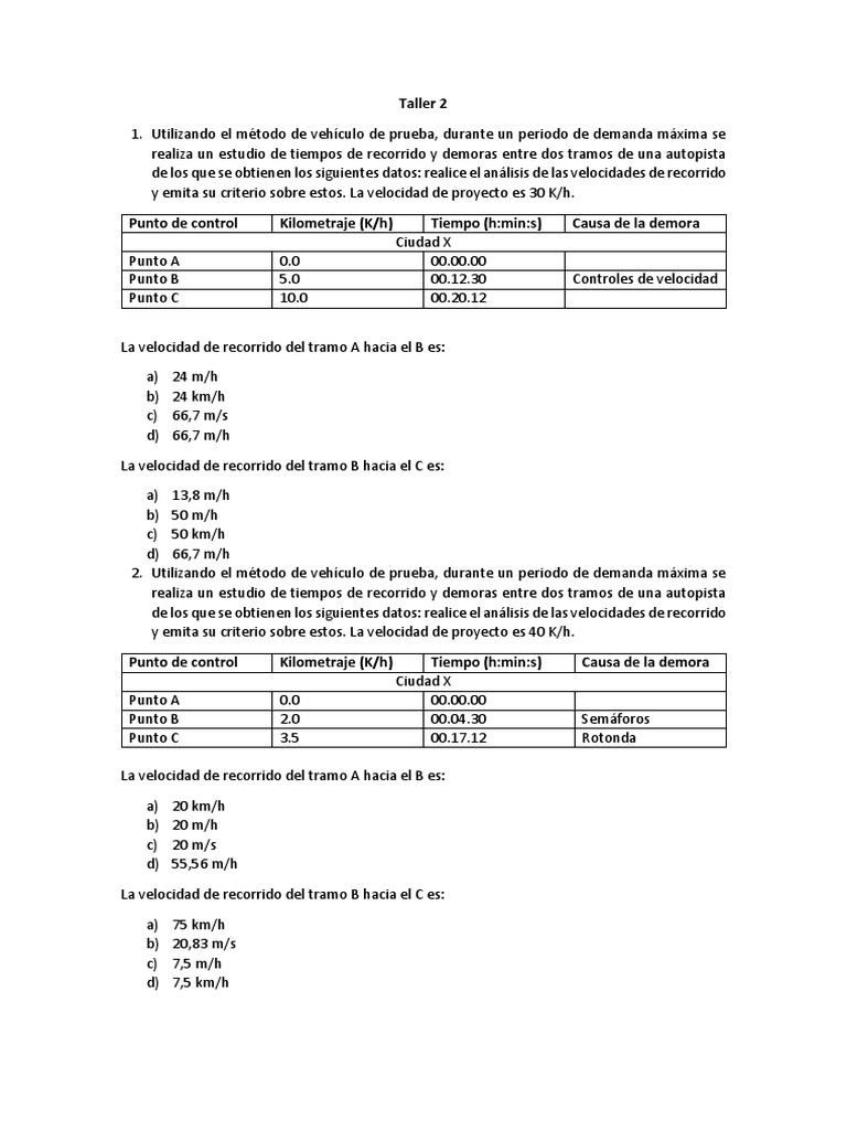 Segundo Taller 1B | PDF