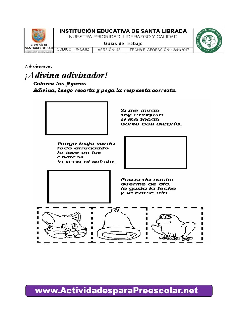 Guías de Adivinanzas Educativas | PDF | Crecimiento personal y profesional