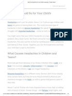 What You Should Do For Your Child's Headaches - Reader Mode