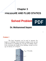 Pressure and Fluid Statics: Solved Problems