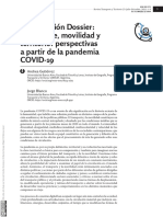 Transporte, Movilidad y Territorio Perspectivas A Partir de La Pandemia COVID-19