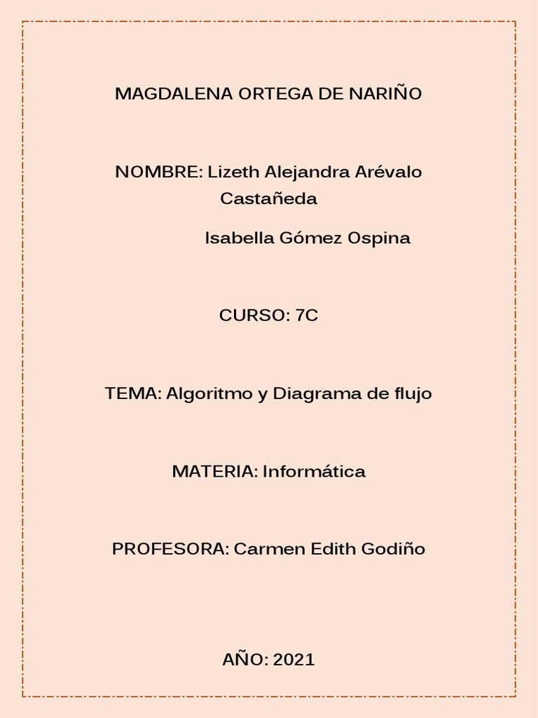 Ok Algoritmo y Diagrama de Flujo Isabella Gomez Ospina 7C | PDF