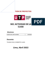 S02. ACTIVIDAD DE LA CLASE - Gestion de Proyectos - Grupal