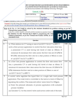 Tutorial - 9 : U18Ci606 Process Control B.Tech. VI Sem (EIE) 03.04.2022