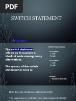 Switch Statement: Ma'Am Cheng