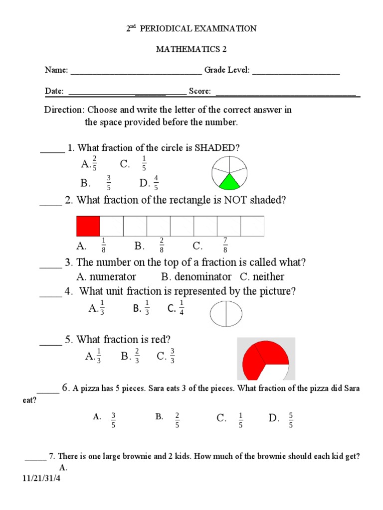 Math 2 Periodical Exam Questions | PDF