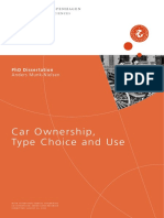 Car Ownership, Type Choice and Use: University of Copenhagen