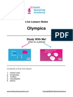 Olympics Lesson Notes 