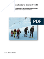 Programa y calendario Skimo 2017_18 Proyecto de entrenamiento y tecnificación para jóvenes competidores en esquí de montaña