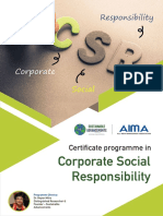 Corporate Social Responsibility: Certificate Programme in