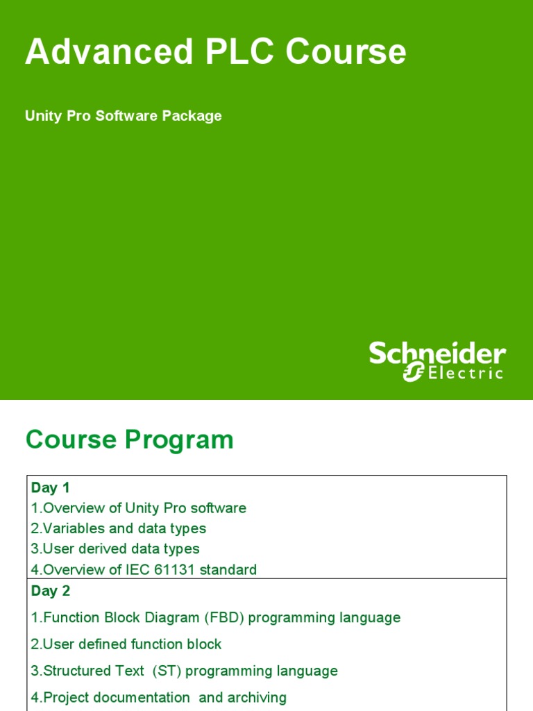 Advanced PLC Programming with Unity Pro | PDF | Data Type | Parameter ...