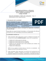 Guia de Actividades y Rubrica de Evaluacion - Unidad 2 - Paso 3 - Identificacion de Los Requerimientos