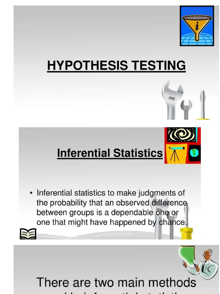 Unit 4 Inferential AnalyticsHypothesis Testing PDF