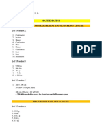 Mathematics: Development of Measurement and Measures of Length Let's Practice A