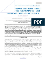The Effects of Leadership Styles On Employee Performance - Case Study: Istanbul - Turkey Sme's
