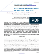 Phosphorous Use Efficiency of Ethiopian Potato (Solanum Tuberosum L.) Varieties
