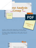 SLA Group 7 Error Analysis