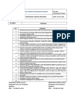 No: Operational Control Procedure DATE: OCT 09, 2020: China Harbour Engineering Company