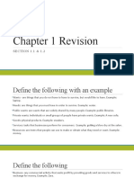 Chapter 1 Revision: SECTION 1.1 & 1.2