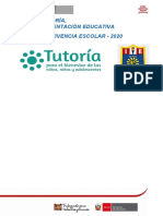 Plan de Tutoría, Orientación Educativa - 2020