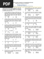 Preboard Exam 1: Mathematics, Surveying and Transportation Engineering