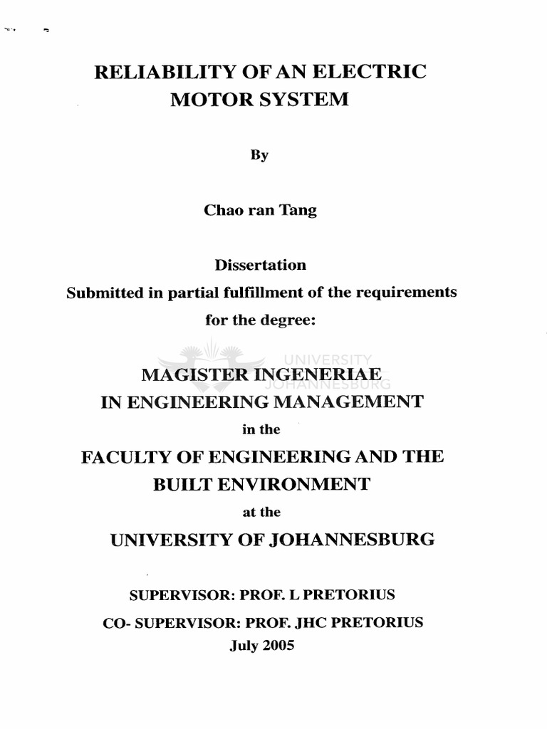 Electric Motor Reliability PDF Reliability Engineering Product
